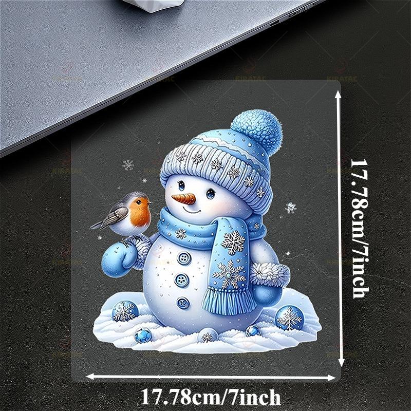 

1pc Snowman Christmas Series Car Stickers Waterproof for Car Body Trunk Window Motocycle Fairing Glass Door Cabinet Vinyl Decals 17.78x17.78cm