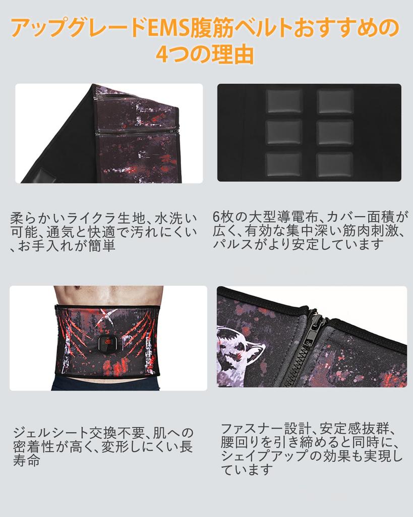 2025 Washable EMS Abdominal Muscle Training No Gel Sheets 8 30 Intensity Soft and Lightweight USB LCD Abdominal Adjustable Japanese Instructions