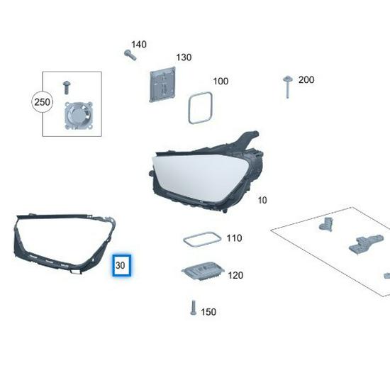 Benz GLS W167 Headlight Rubber Strip