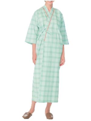 NAGAILEBEN Unisex Patientenkleidung Yukata-Typ Weißkittel Größe L Grün (Nagaileben) PG-1400