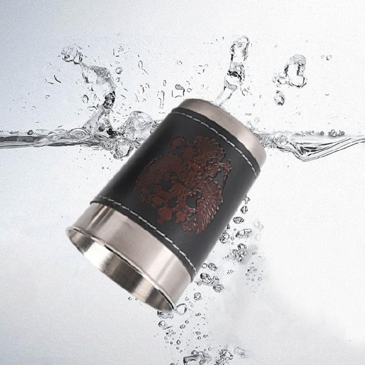 Party-Schnapsgläser Halskettenbecher Leicht zu tragende Schnapsgläser mit Lederhülle Camping Reisen Kaffeetasse