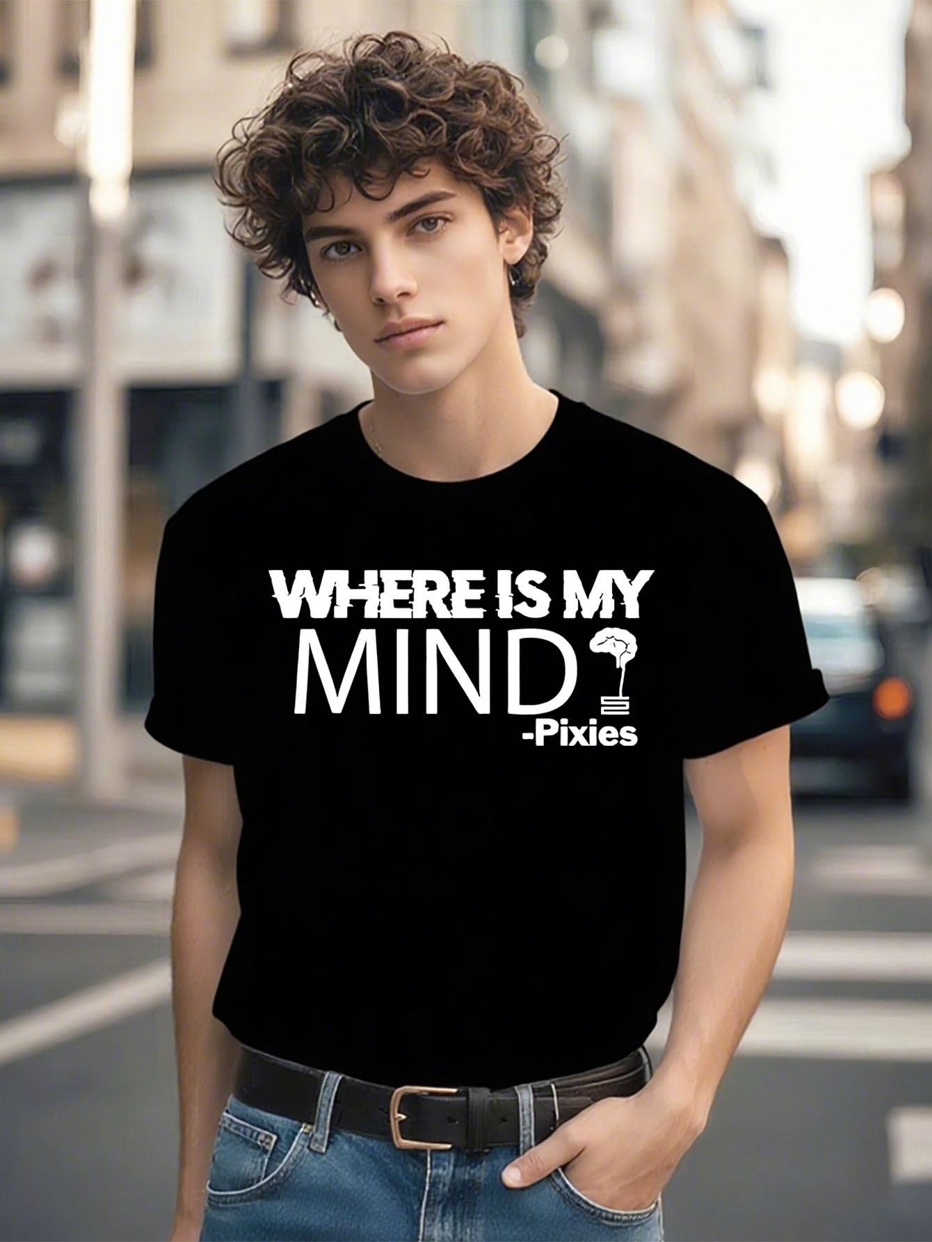 Pixies Where Is My Mind Graphic T-shirt - Unisex Casual Tee with Retro Band Design XL