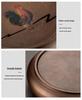 Hand-Painted Retro Bronze Round Tea Tray with Rooster Design