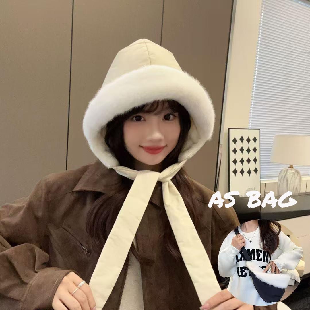 

1pc Winter Warm Beanie Hat for Women,leisure Y2k Style Adjustable Pilot Hat,as A Bag,Long Ear Straps Peruvian Cover Ear Beanie One Size