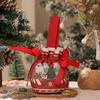 Handheld Christmas Eve Apples Gift Box Portable Canvas Christmas Gift Apples Candy Drawstring Bag for Christmas New Year Party