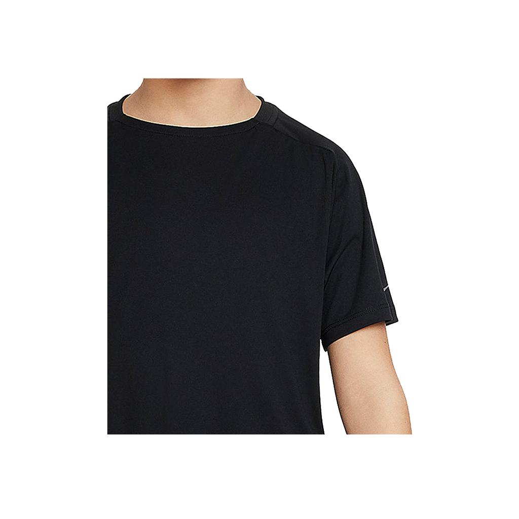 Nike Multi Logo Reflective Design Crew Neck Short Sleeve T-Shirt Kids Tops Black FB1292-010