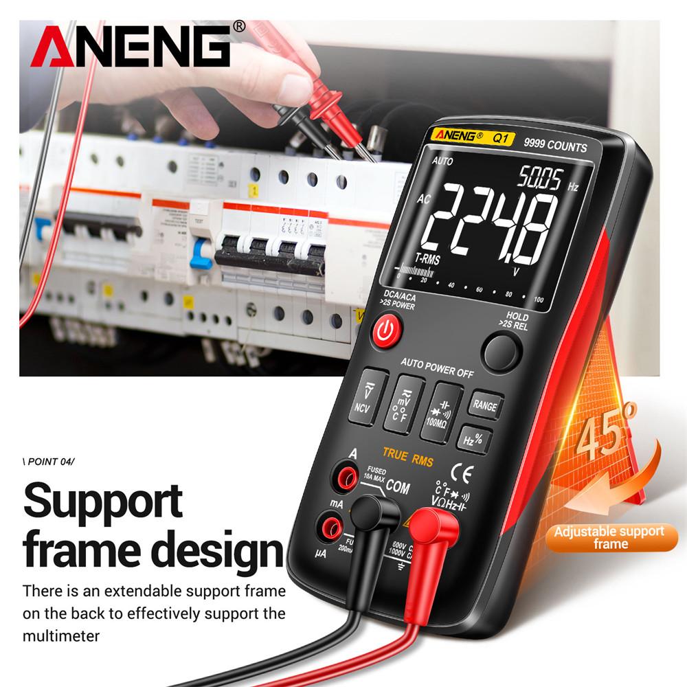 New Professional Smart Multimeter Tester ANENG Q1 Digital Display High Precision Professional True RMS 9999 Counts Auto Range Electrician Tester Tools