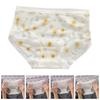 5PCS Mid Waist Transparent Floral Briefs Seamless Underwear for Women Mesh Flower Panties  Gifts