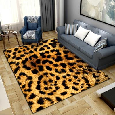 Leopard Pattern Carpet Rug for Living Room Bedroom Home Sofa Decoration,Kids Play Non-slip Floor Mat