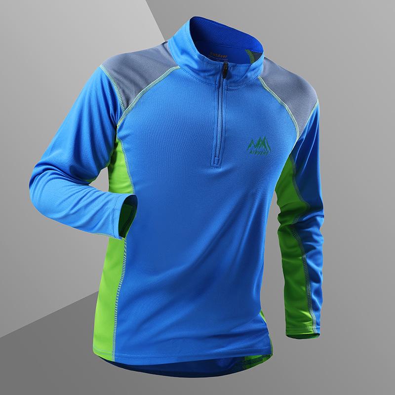 Utendørssport Hurtigtørkende Klær Herre Langermet T-skjorte Pustende, Slitesterk, Svetteabsorberende, Fottur Hurtigtørkende Klær