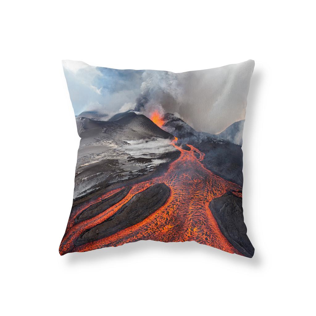 Volcanic Eruption Landscape Throw Pillow Cover Sofa Car Decorative Pillow Cover Office Chair Cushion Cover Room Home Decor