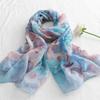 New Shawl Women's Lightweight Floral Print Balinese Yarn Long Towel Retro Tie-dyed Silk Scarf