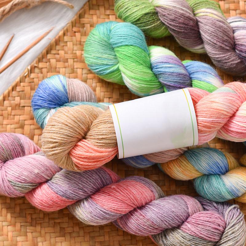 

100G Artisan variegated yarn set Chunky hand-dyed wool skeins