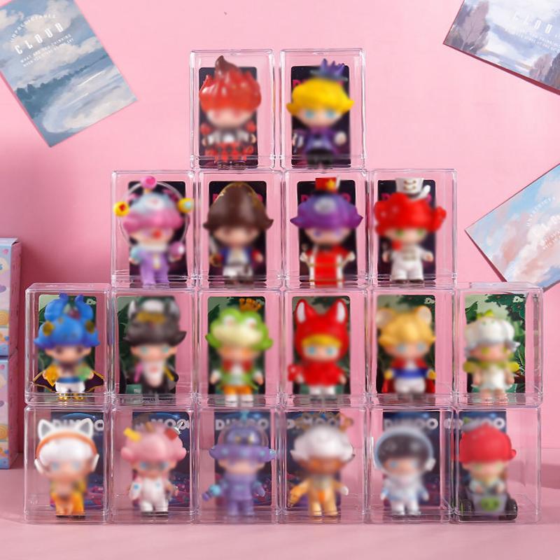 1/2/4/6/12pcs stackable acrylic display boxes suitable for blind boxes, figurines, transparent dust-proof storage