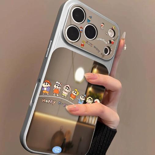 Applicable to iphone11pro a row of small new 11 cartoon large window mobile phone case iPhone11 two-in-one mirror