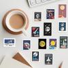 50 Cartoon Space Travel Stamps Graffiti Stickers Decorative Guitar Notebook Suitcase DIY Waterproof