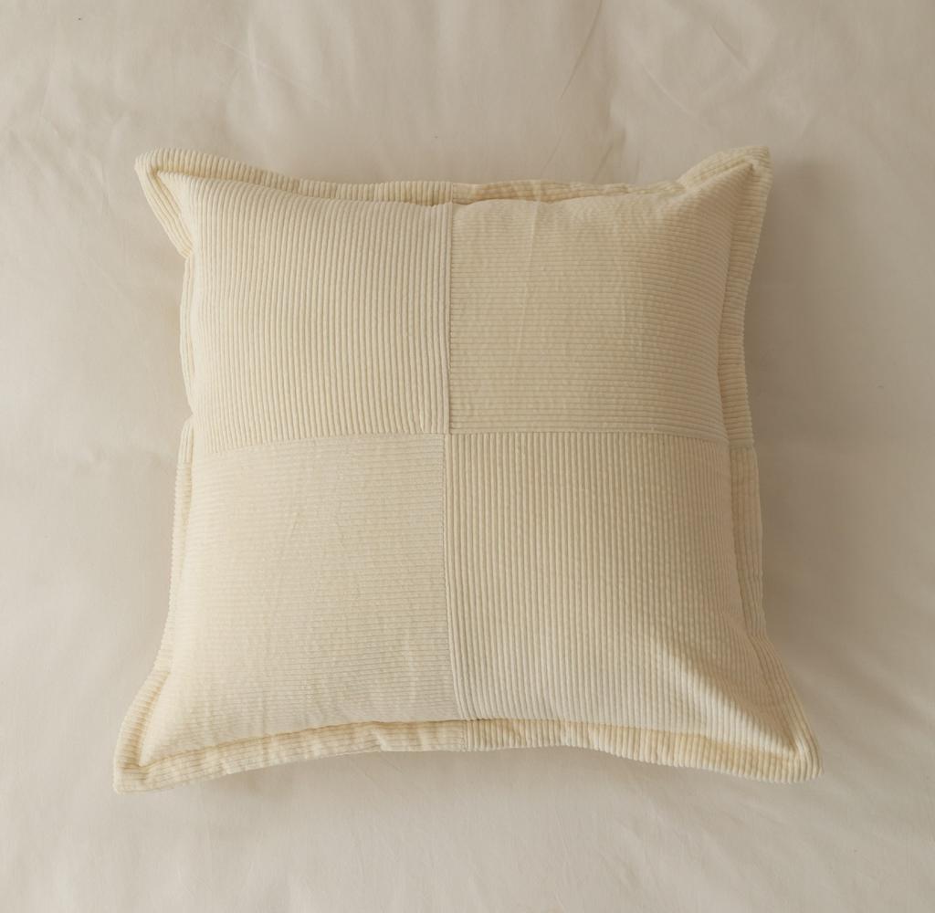 Corduroy Color-Blocking Striped Pillow Cover Living Room Sofa Solid Color Cushion Cover Plush Lamb Velvet Pillow