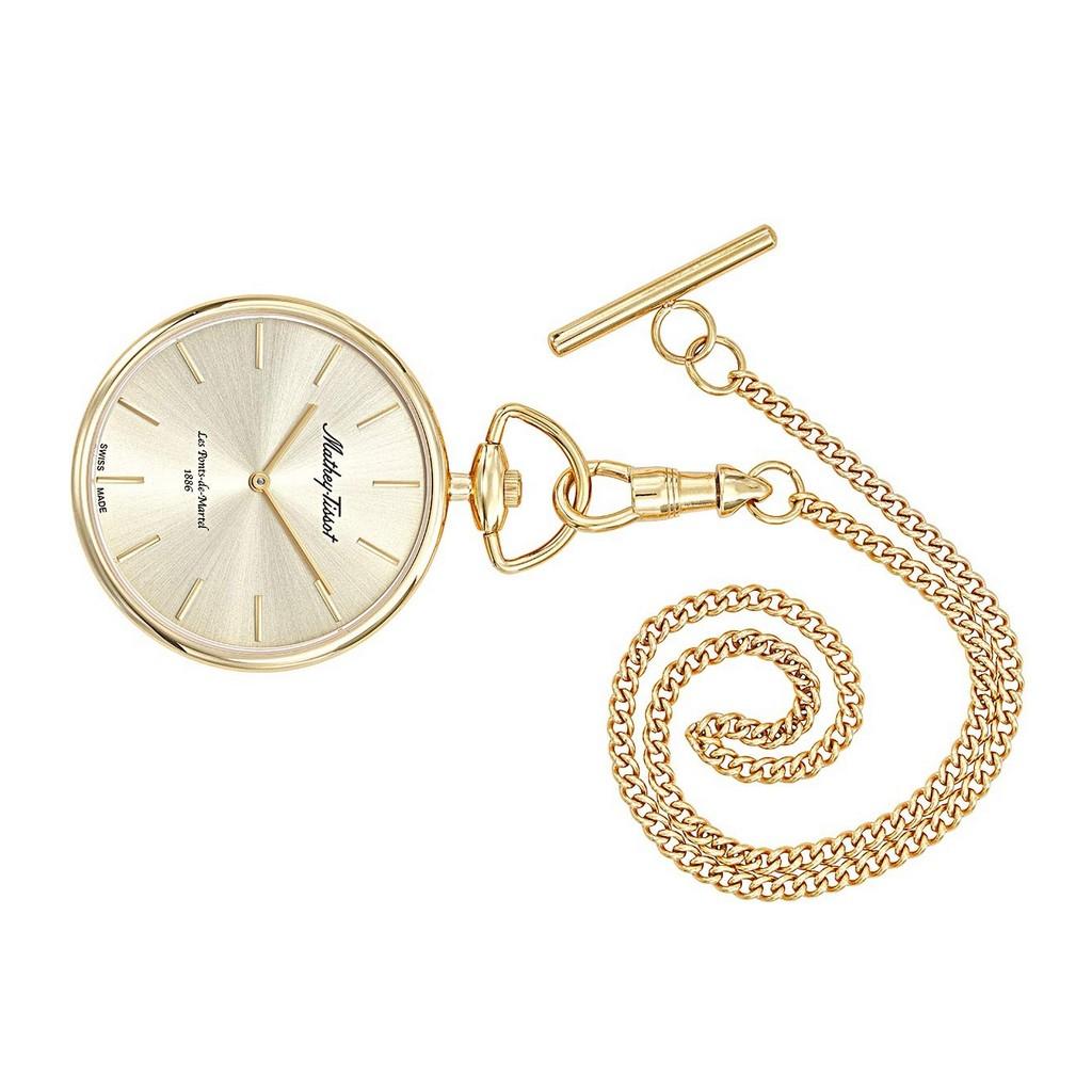 Mathey-Tissot Gold Tone Stainless Steel Champagne Dial Quartz P1PDI Unisex Pocket Watch