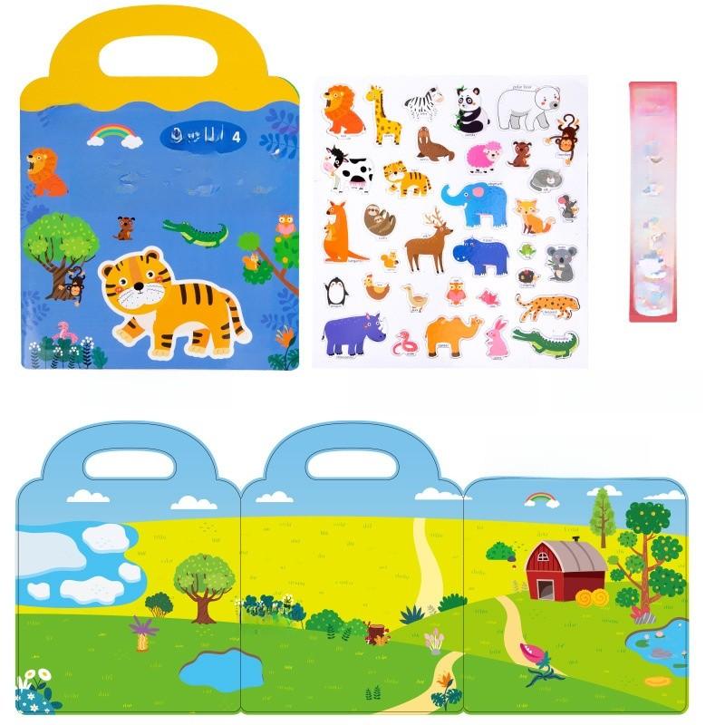 Childrens Educational Puzzle Book With Reusable Magnetic Stickers For Focus Development And Quiet Play
