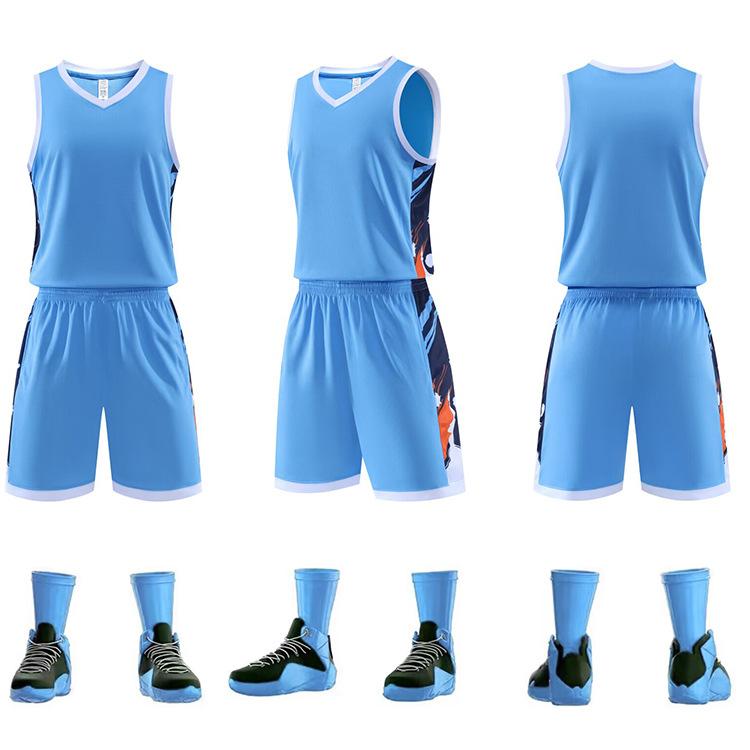 New Basketball Jersey Set Boys And Girls Jerseys Children'S Student Vest Sports Competition Training Team Uniform Printing