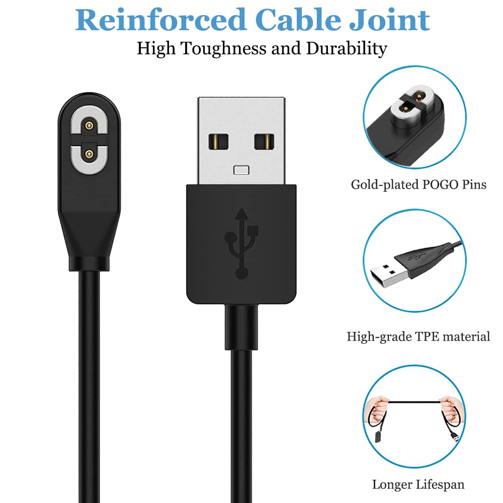 Threeeggs Magnetic Charging Cable Compatible with AfterShokz Aeropex AS800 OpenComm ASC100SG & Shokz OpenRun Pro & OpenRun & OpenRun Mini Wireless