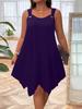 Summer Plus Size Women's Elegant A-line Sleeveless Dress