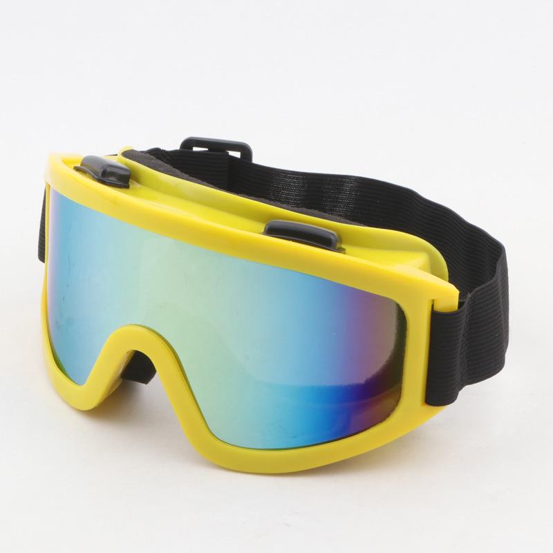 Large Frame Ski Goggles With Colored Lenses And Sponge Anti-Collision Anti-Glare Lenses Outdoor Sports Snowboarding And Snowboar
