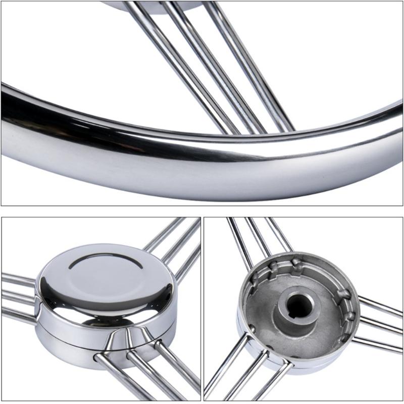 Steel Hydraulic Steering Wheel Offering Comfortable Grip Hydraulic Steering System for Fishing Boats & Speedboats