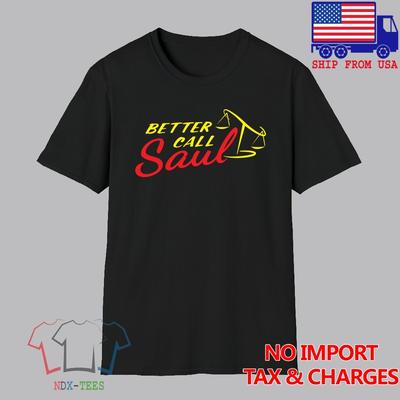 Better Call Saul Film Serial TV Mężczyźni#039;Czarny T-shirt unisex, rozmiar S5XL