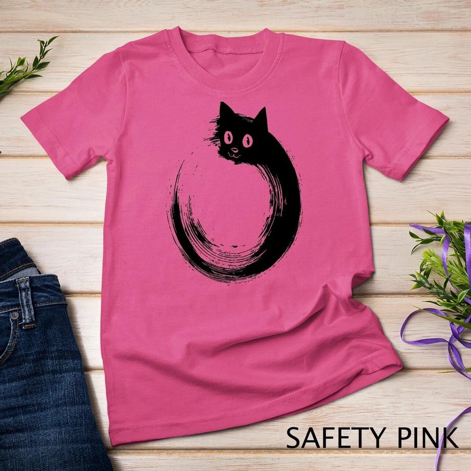 Cute Cat Zen Circle Meditation T-Shirt Unisex T-shirt 9 S