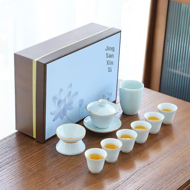 Biaoxing Dehua White Porcelain Gongfu Tea Set