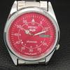 JAPAN VINTAGE REFURBISHED SEIKO 5 AUTOMATIC 7009A MENS RED DIAL WATCH a446202-1