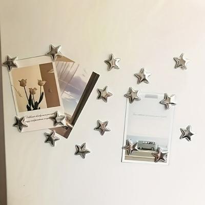 10Pcs Vintage Love Heart Refrigerator Magnet Star Shape Decorative Fridge Magnet Memo Notes Photo Holder for Home Kitchen Office