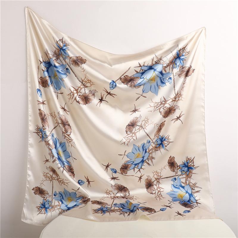 

90 * 90 см новый шелковый шарф женский весенне-летний декоративный шарф солнцезащитный дорожный платок осенне-зимний шарф тонкий выпуск 90*90cm