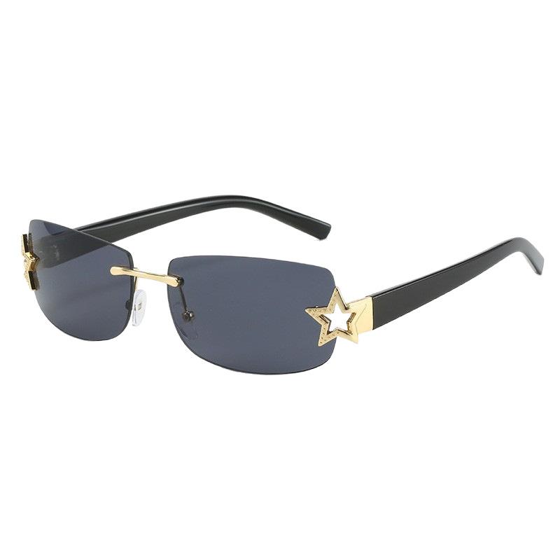 New Fashionable Frameless Square Sunglasses Y2K Street Style Personality Trendy Sunglasses