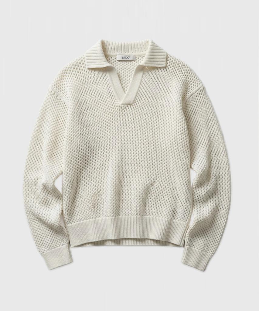 LMOOD Lux Pique Pullover Knit Ivory