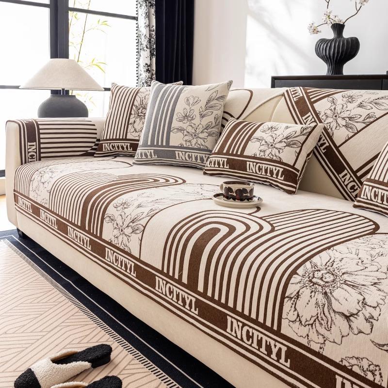 

Французская подушка для дивана в стиле легкой роскоши Chenier, всесезонная, универсальная, 2025 новинка, нескользящая кожаная подушка для сиденья, чехол для дивана 30 * 50cm pillow cover