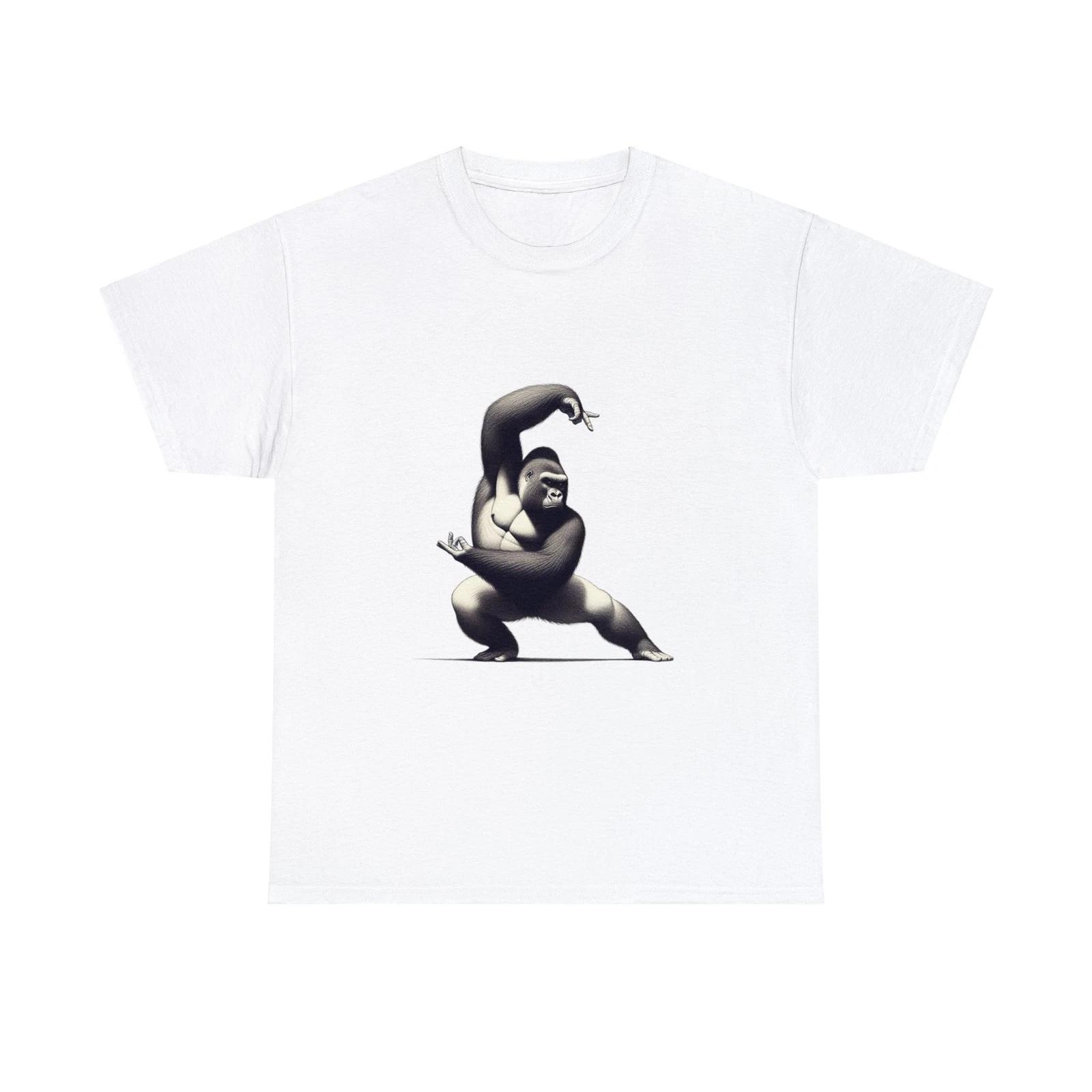 Minimalist Streetwear Designer Unisex T-Shirt Illustrative Gorilla Ninja Zen 4XL
