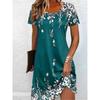 Ladies' Fashionable Round Neck Short Sleeved Dress Summer Clothing