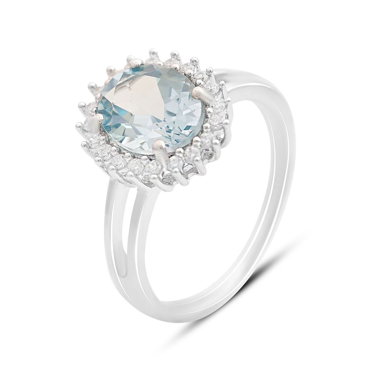 

Серебряное кольцо с натуральным топазом 3.445ct, вес изделия 3,81 гр (2167761) 17.5 небо синє світло кольору