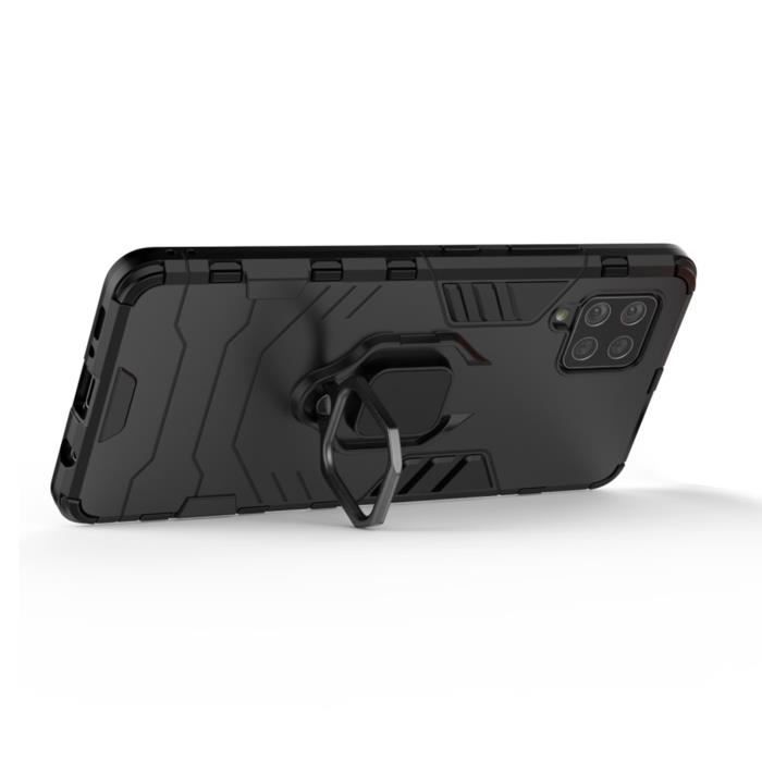 Samsung A42 5G Case, Dual Layer Case with Ring Kickstand, Shockproof Protective Cover For Samsung Galaxy A42 5G - Black