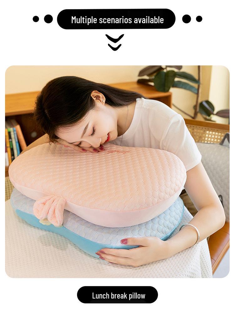 Cartoon Cat Ice Bean Memory Foam Cooling Neck & Back Support Pillow