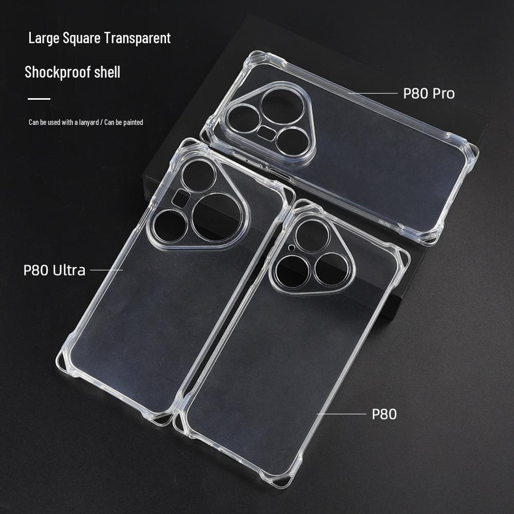 Huawei P80 Ultra Transparent Lanyard Case with Airbag Drop Protection