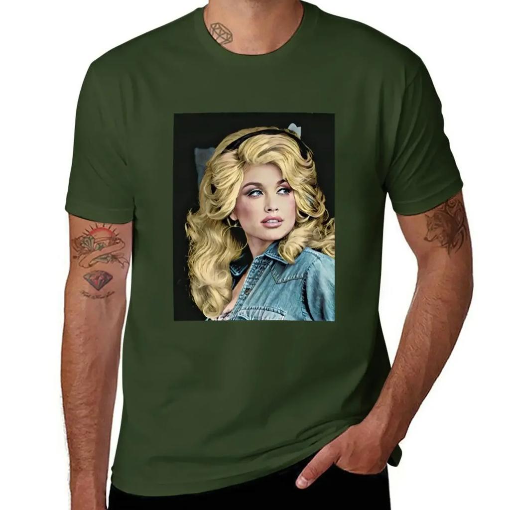 Vintage Dolly Parton Geschenk für Liebhaber T-Shirt lustig süße Kleidung Tierdruck für Jungen Trainingsshirts für Männer