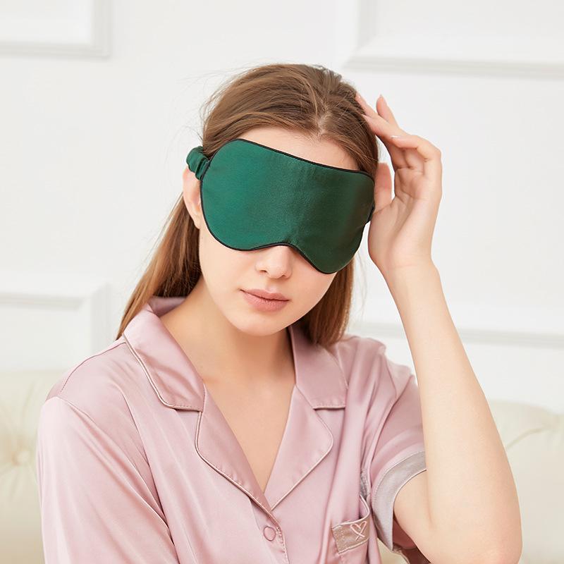 19 Mommy Double-Sided Mulberry Silk Blackout Eye Mask with Printed Logo - Ideal for Sleep, Travel, and Breaks