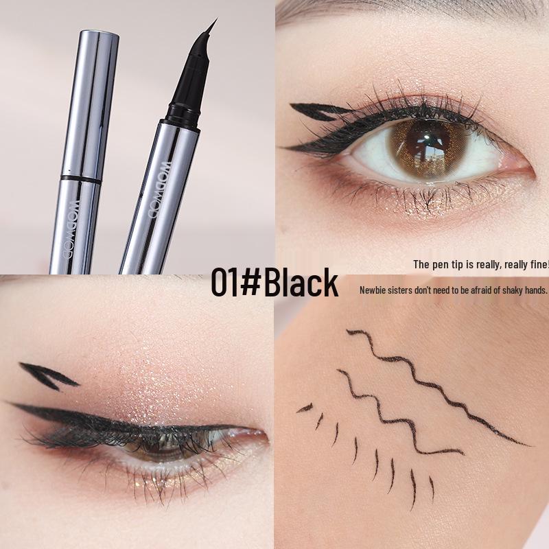WODWOD Ultra-Fine Angled Eyeliner Pen - Natural, Highly Pigmented, Smudge-Resistant, Smooth Application.