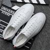 Fashion Versatile Genuine Leather Mens Sneakers Pure Colors Man Tenis Masculino Comfortable Outdoor Shoes Lace-up Casual Shoes Trainers