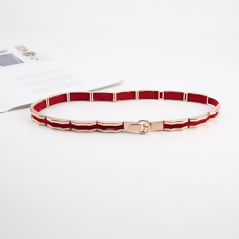 

Black Metal Waist Belt Women s Autumn Winter Fashion Dress Suit Accessories Elastic Belt