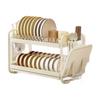 Nana Kitchen Double-Tier Dish Drying Rack with Utensil Organizer
