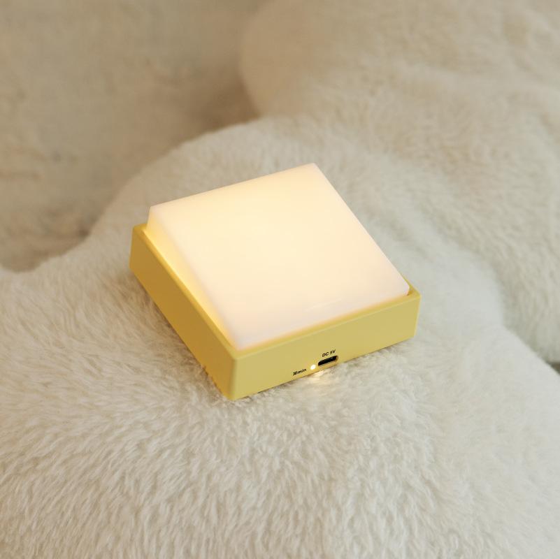 USB Charging Minimalist Switch Night Light for Home Bedroom Bedside – Simple White/Yellow Design
